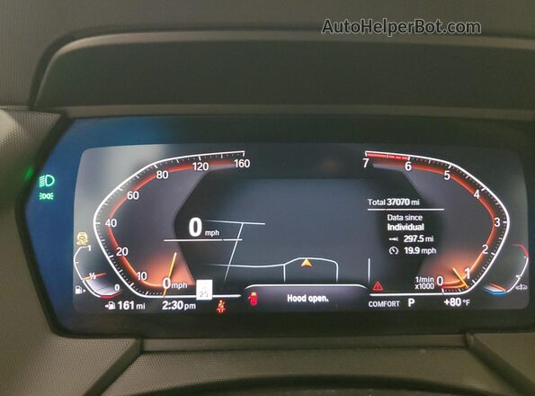 WBA73AK04P7M58471 2023 BMW 2 SERIES White Вид щитка приладів