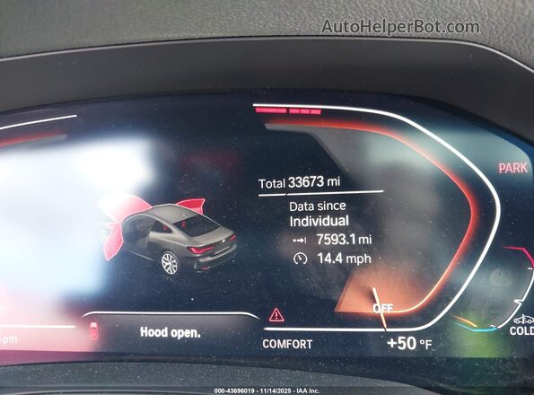 WBA73AP04MCG99509 2021 BMW 4 SERIES White Widok tylnych siedzeń