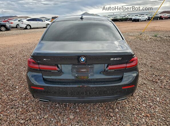 WBA73BJ04MCF18455 2021 BMW 5 SERIES Black Widok z tyłu