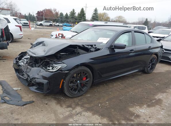 WBA73BJ0XNWX74211 2022 BMW 5 SERIES Dark Blue წინა მარცხენა ხედი სამი მეოთხედიდან