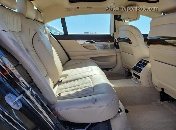WBA7F0C5XKGM25981 2019 BMW 7 SERIES Black უკანა სავარძლების ხედი