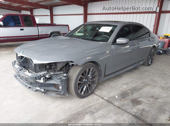 WBA7T2C00LGF96641 2020 BMW 7 SERIES Gray წინა მარცხენა ხედი სამი მეოთხედიდან
