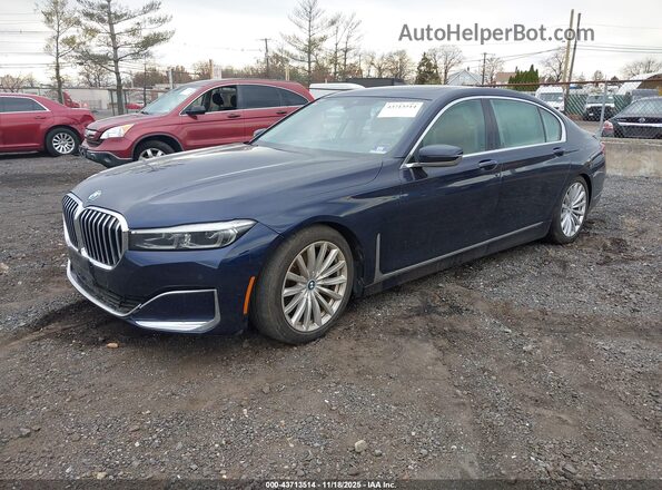 WBA7T4C00LGF97347 2020 BMW 7 SERIES Blue წინა მარცხენა ხედი სამი მეოთხედიდან