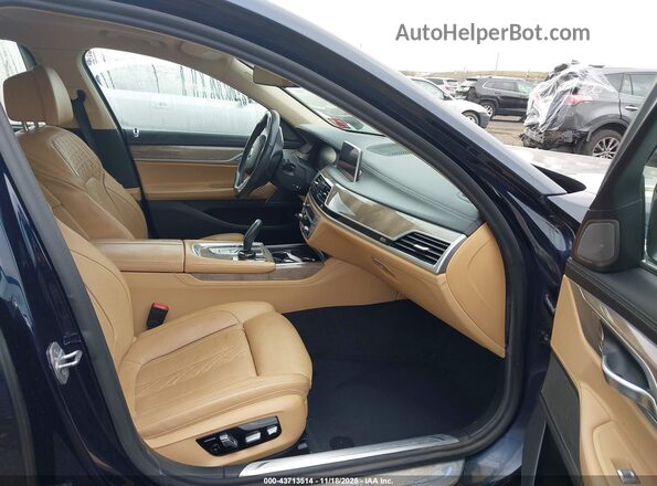 WBA7T4C00LGF97347 2020 BMW 7 SERIES Blue წინა სალონის ხედი