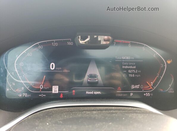 WBA7U2C09LCD72434 2020 BMW 7 SERIES Black Instrument cluster view