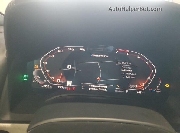 WBAFY4C53KBX29387 2019 BMW M8 Синий Вид щитка приборов