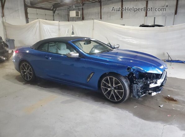 WBAFY4C53KBX29387 2019 BMW M8 Синий Передняя правая четверть