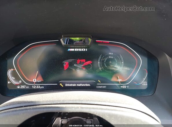 WBAFY4C55KBX29391 2019 BMW M8 Gray Вид задніх сидінь
