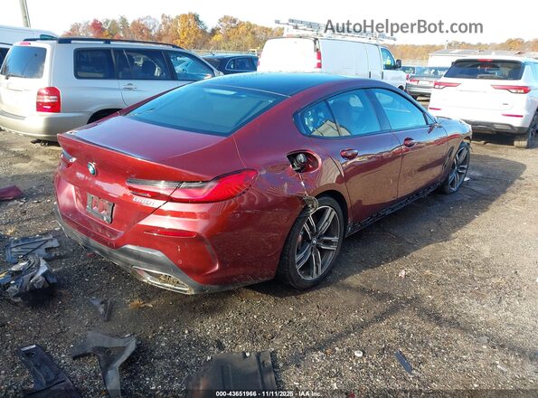 WBAGV4C03MCG09641 2021 BMW 8 SERIES Maroon Задня права чверть