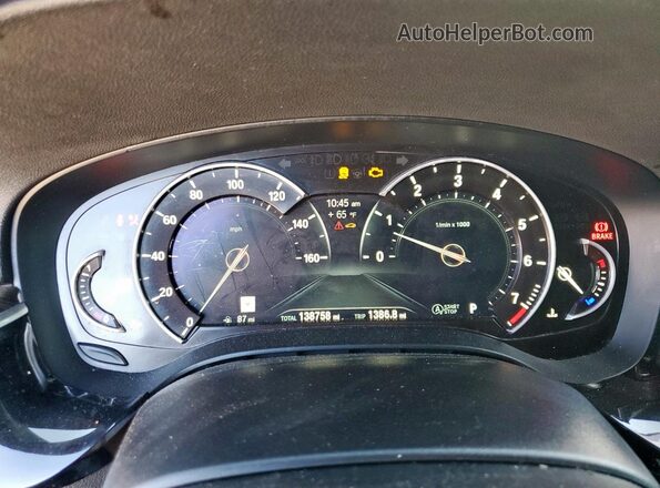 WBAJA5C50KWW35111 2019 BMW 5 SERIES White Вид щитка приладів