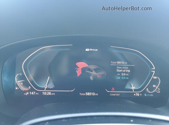 WBAJA9C03LCD86711 2020 BMW 5 SERIES Gray ხელსაწყოთა პანელის ხედი