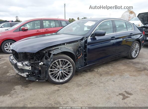 WBAJA9C08LCD37827 2020 BMW 5 SERIES Dark Blue Առջևի ձախ երեք քառորդ տեսարան