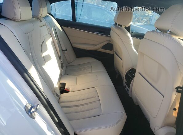 WBAJB1C55JB083990 2018 BMW 5 SERIES White Rear seats view