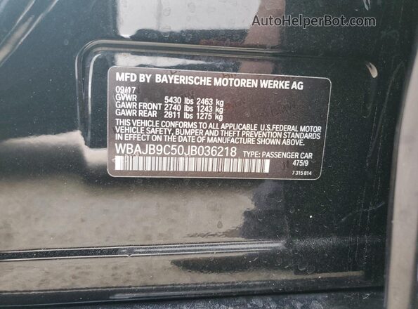 WBAJB9C50JB036218 2018 BMW M5 Black 