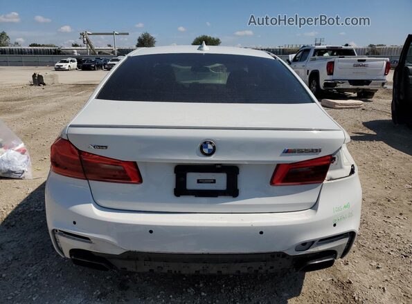 WBAJB9C54JB035279 2018 BMW M5 White უკანა ხედი