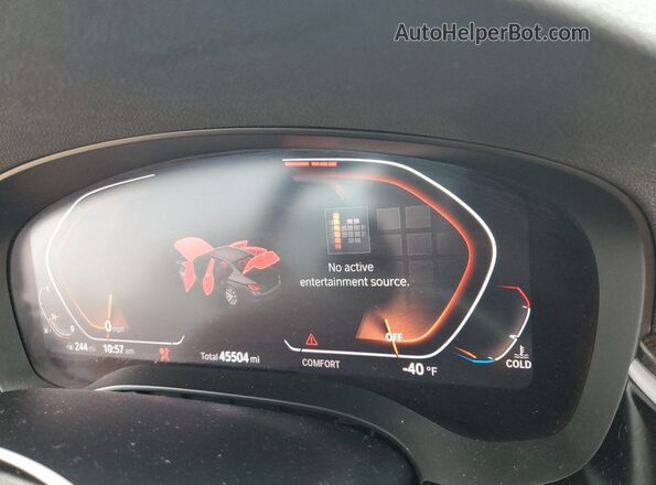 WBAJR3C02LWW68064 2020 BMW 5 SERIES Black Instrument cluster view