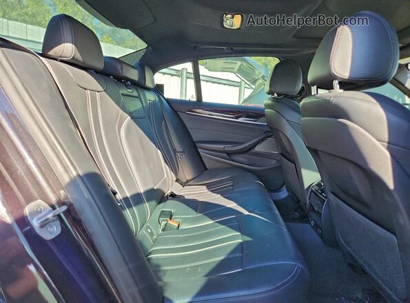 WBAJR3C08LWW84740 2020 BMW 5 SERIES Black Rear seats view