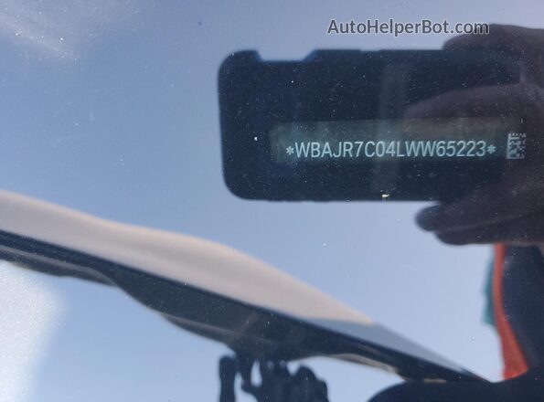 WBAJR7C04LWW65223 2020 BMW 5 SERIES Black VIN կոդի պիտակի տեսք
