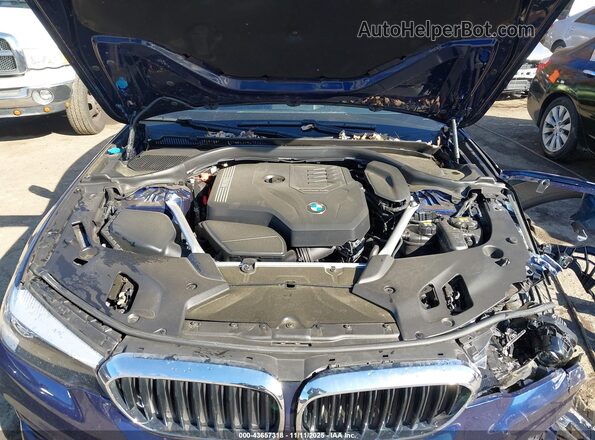 WBAJR7C05LCD70166 2020 BMW 5 SERIES Blue Հետևի տեսք