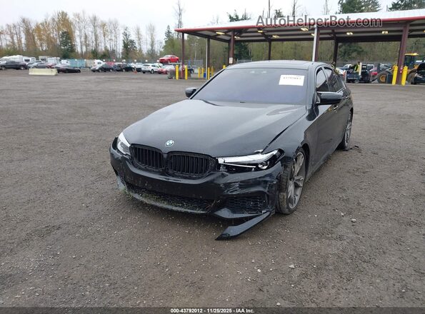 WBAJS7C09LCD47686 2020 BMW 5 SERIES Black Widok z przodu