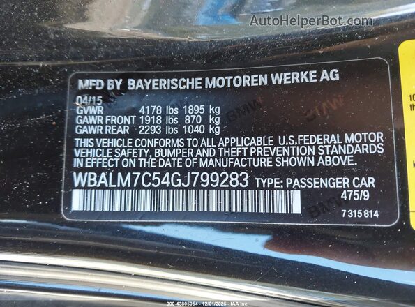 WBALM7C54GJ799283 2016 BMW Z4 Black Widok komory silnika