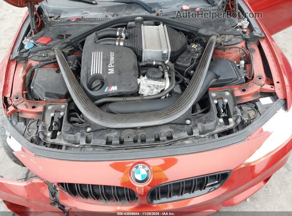 WBS3R9C52HK708936 2017 BMW M4 Red Widok z tyłu