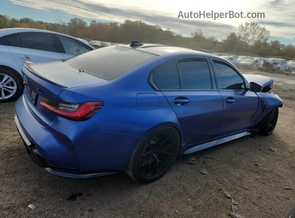 WBS43AY01NFN15752 2022 BMW M3 Blue Tył prawy