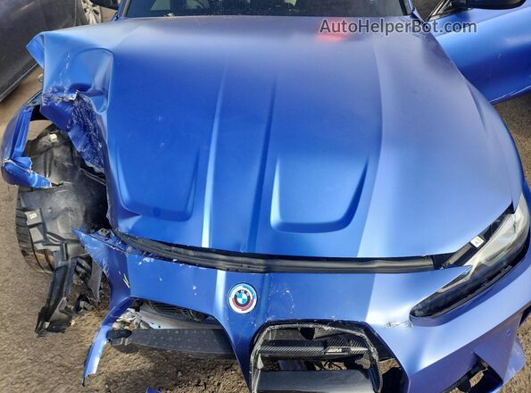 WBS43AY01NFN15752 2022 BMW M3 Blue Widok wnętrza z tyłu