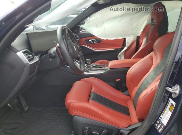 WBS43AY02RFS30872 2024 BMW M3 Синий Вид салона спереди
