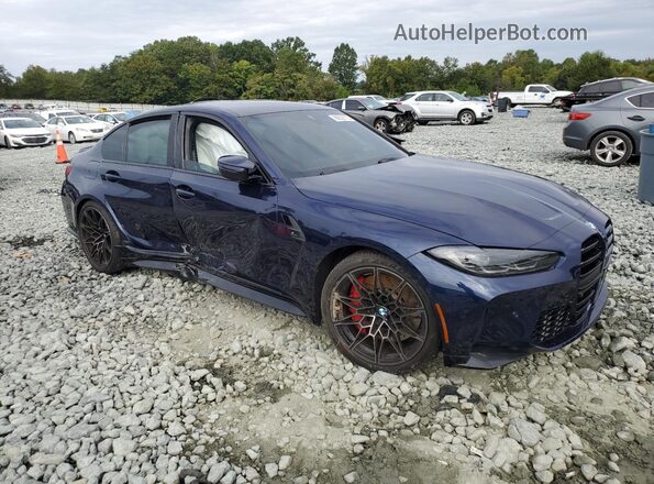 WBS43AY02RFS30872 2024 BMW M3 Синий Передняя правая четверть