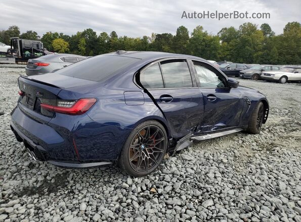 WBS43AY02RFS30872 2024 BMW M3 Синий Задняя правая четверть