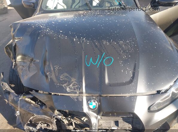 WBS43AY03NFL78796 2022 BMW M3 Black Вид ззаду