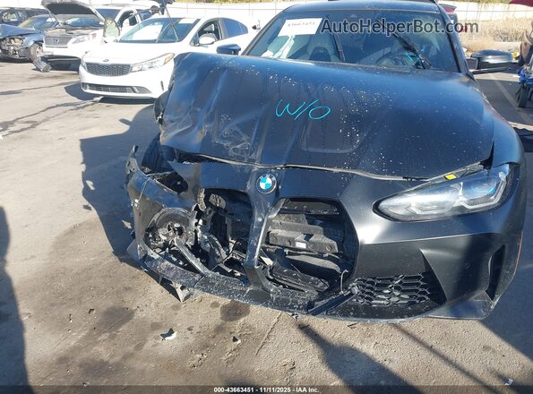 WBS43AY03NFL78796 2022 BMW M3 Black Вид спереду