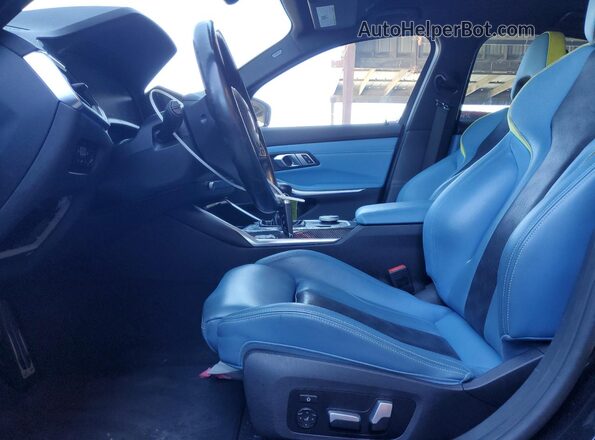 WBS53AY07MFL10715 2021 BMW M3 Black Front interior view