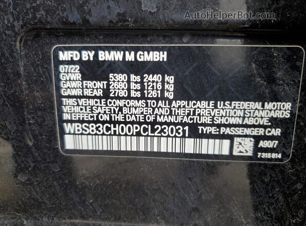 WBS83CH00PCL23031 2023 BMW M5 Black Widok komory silnika