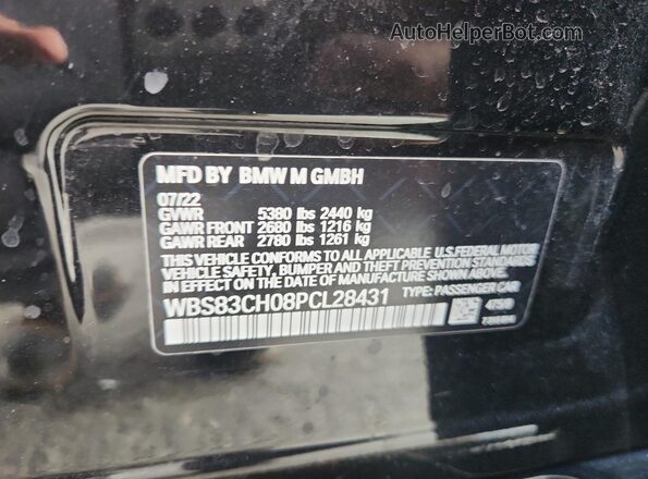 WBS83CH08PCL28431 2023 BMW M5 Black Շարժիչի բաժամունքի տեսք