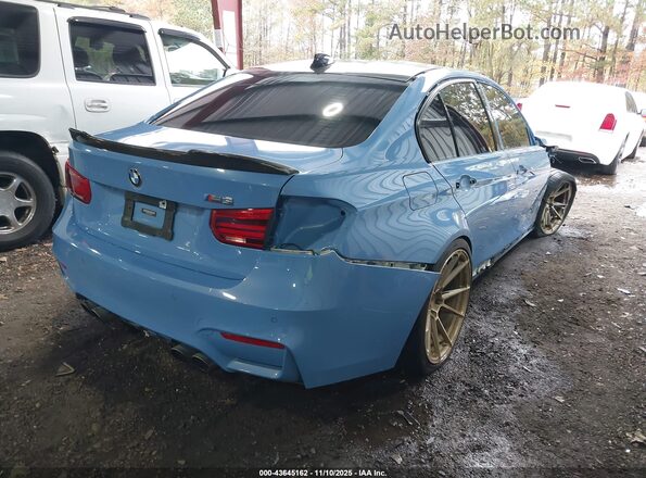 WBS8M9C57GP966780 2016 BMW M3 Blue Tył prawy