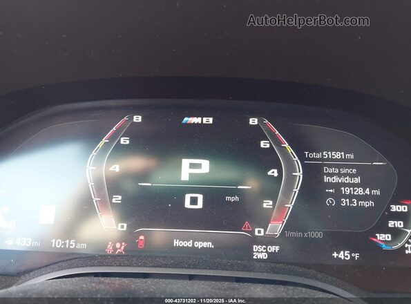 WBSGV0C0XMCF94348 2021 BMW M8 Black Հետևի նստատեղերի տեսք