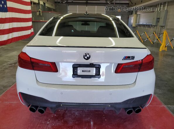 WBSJF0C50KB446837 2019 BMW M5 White უკანა ხედი