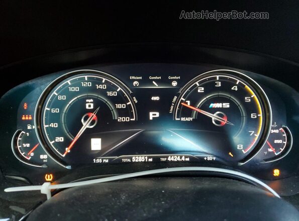 WBSJF0C53KB446833 2019 BMW M5 White 