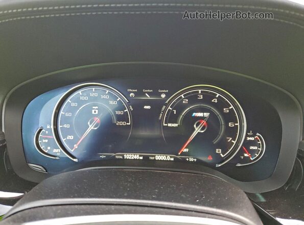 WBSJF0C54KB285425 2019 BMW M5 Blue ხელსაწყოთა პანელის ხედი