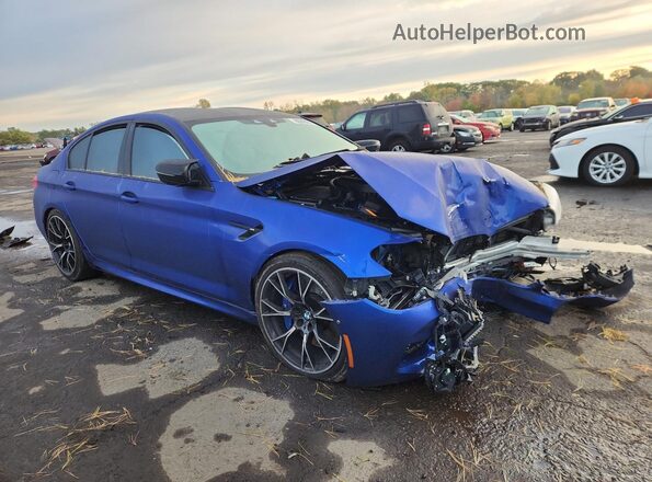 WBSJF0C57KB448228 2019 BMW M5 Blue Առջևի աջ