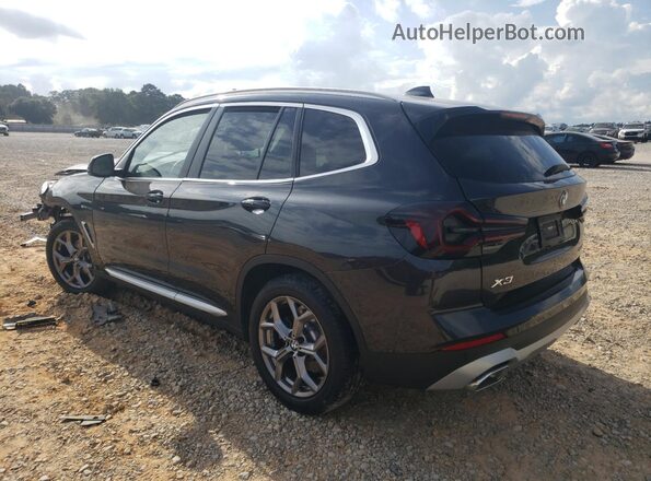 WBX47DP03NN165368 2022 BMW X3 Black Trasero izquierdo