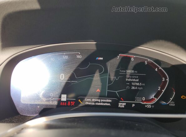 WBX57DP0XNN175562 2022 BMW X3 Белый Вид щитка приборов