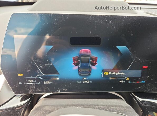WBX73EF01S5367377 2025 BMW X1 Blue Vista del cuadro de instrumentos