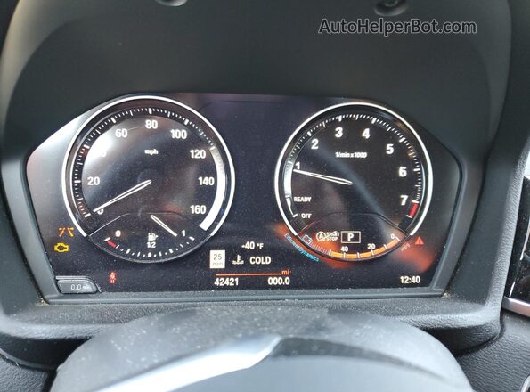 WBXHT3C50K5L89587 2019 BMW X1 Black Vista del cuadro de instrumentos