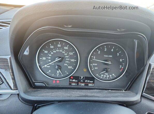 WBXHT3Z33G4A50280 2016 BMW X1 Black Vista del cuadro de instrumentos