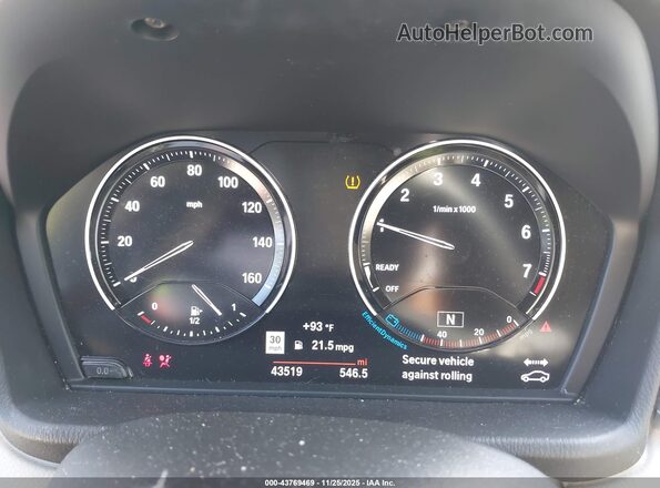 WBXJG7C05M5S36403 2021 BMW X1 Blue უკანა სავარძლების ხედი