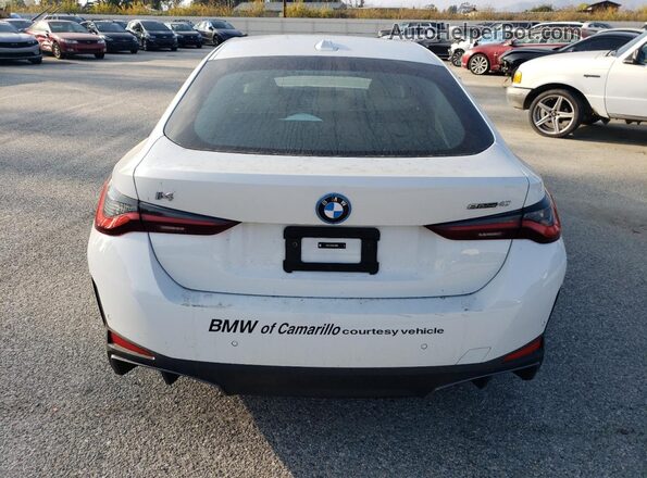 WBY23HD03SFU18656 2025 BMW I4 White Հետևի տեսք