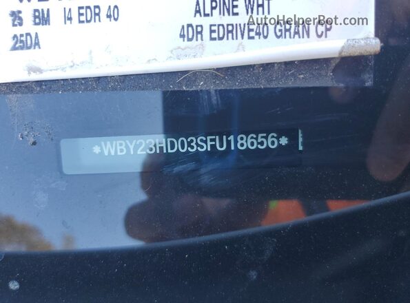 WBY23HD03SFU18656 2025 BMW I4 White Շարժիչի բաժամունքի տեսք